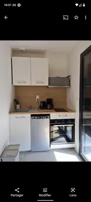 Cuisine ou kitchenette dans l'établissement Entre ciel et océan