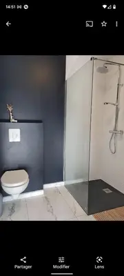 Salle de bains dans l'établissement Entre ciel et océan