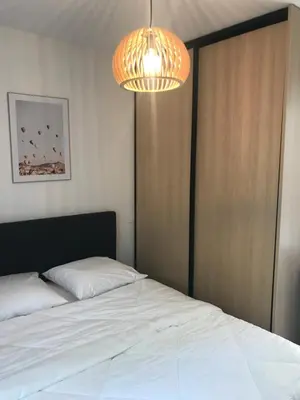 Un ou plusieurs lits dans un hébergement de l'établissement Maison 8 personnes Biscarrosse bourg