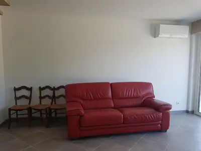 Coin salon dans l'établissement Gîte paisible rénové