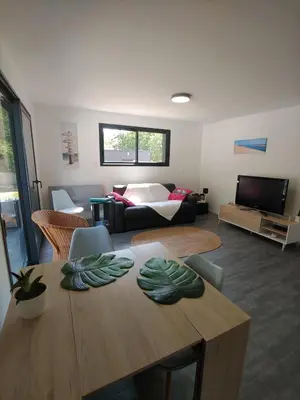 Télévision ou salle de divertissement dans l'établissement Maison d’hôte neuve : T2 pour 4 voyageurs