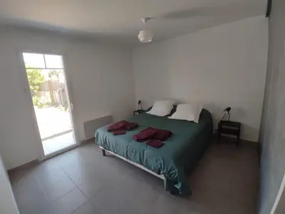Un ou plusieurs lits dans un hébergement de l'établissement 3*** Mimizan 800m plage sud - villa 8/10 pers