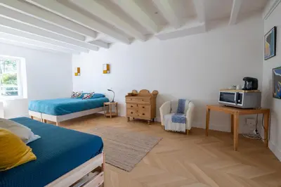Un ou plusieurs lits dans un hébergement de l'établissement La Métairie - Guesthouse
