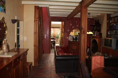 Coin salon dans l'établissement Maison classée 50m océan de 2 à 12 personnes