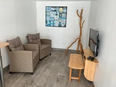 Télévision ou salle de divertissement dans l'établissement Le Cap Ferret