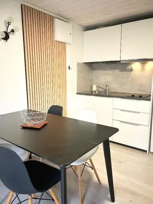 Cuisine ou kitchenette dans l'établissement Bungalow Océane