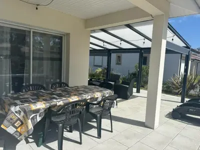 Plan de l'établissement Belle Maison MALOU climatisée calme, piscine, jacuzzi 3km plage Labenne Capbreton