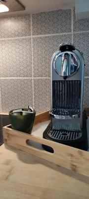 Cuisine ou kitchenette dans l'établissement Appart Cosy Green, Océan, Golf, Piscine, Wifi