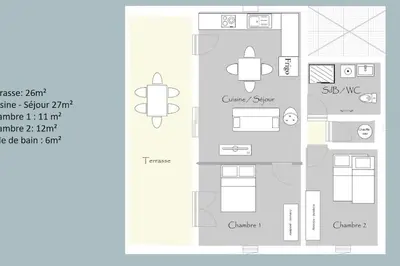 Plan de l'établissement La Cabane aux lacs ~ Maison cosy au calme