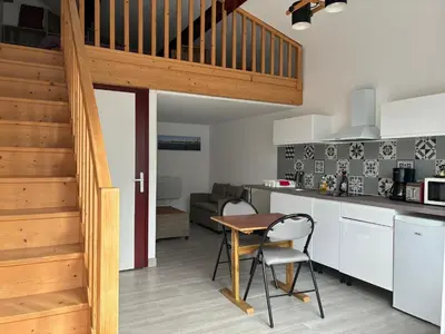 Cuisine ou kitchenette dans l'établissement Le Phare