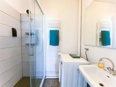 Salle de bains dans l'établissement Appartement en bord de mer avec vue exceptionnelle