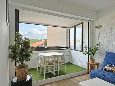 Coin salon dans l'établissement En bord de mer