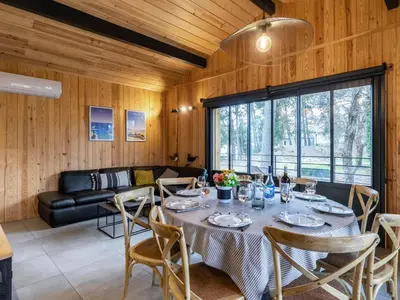 Coin salon dans l'établissement Holiday Home Palot 35 by Interhome