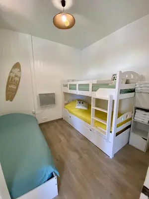Un ou plusieurs lits dans un hébergement de l'établissement Bel appartement en hyper-centre - linge inclus