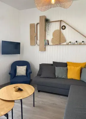 Coin salon dans l'établissement Bel appartement en hyper-centre - linge inclus