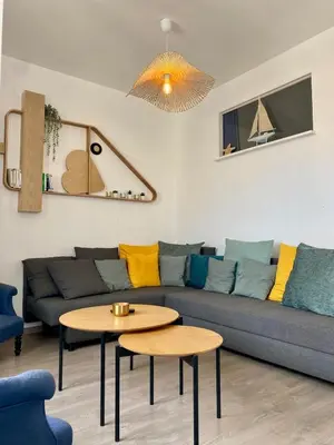 Coin salon dans l'établissement Bel appartement en hyper-centre - linge inclus