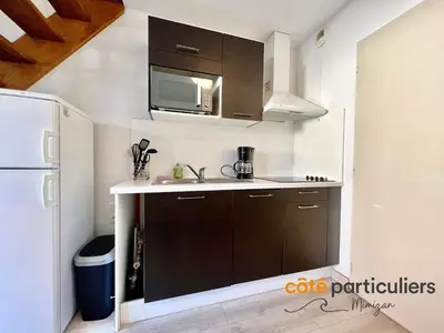 Cuisine ou kitchenette dans l'établissement LES TERRASSES DU LAC 26 - Apt T3 au bord du Lac