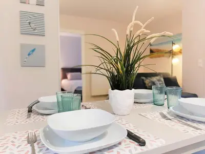 Plan de l'établissement Appartement moderne 3* avec balcon, proche du lac et plage, parking privatif, Wi-Fi inclus - FR-1-239-862
