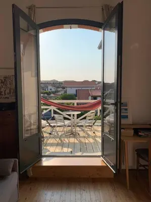 Balcon ou terrasse dans l'établissement Mimizan Plage Sud Villa Primrose bord de mer