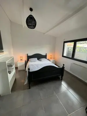 Un ou plusieurs lits dans un hébergement de l'établissement Gujan-Mestras Chez Flo maison 4 places la hume