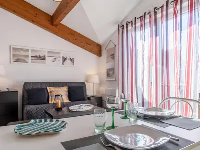 Coin salon dans l'établissement Studio Camijeanne by Interhome