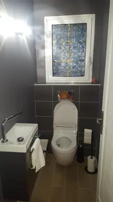 Salle de bains dans l'établissement Chambres d'hôtes, meublé tourisme de France étoilé, 5 minutes de l'océan, 2 vélos à disposition