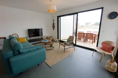 Coin salon dans l'établissement * Capbreton * T3 * Hypercentre * Plage * Famille