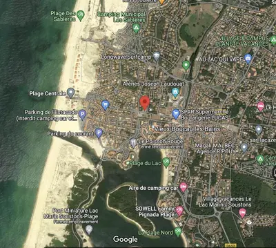 Plan de l'établissement Maisonnette neuve plage et commerces à pied