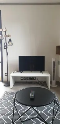 Télévision ou salle de divertissement dans l'établissement Chalet à louer - 52m2 - Landes