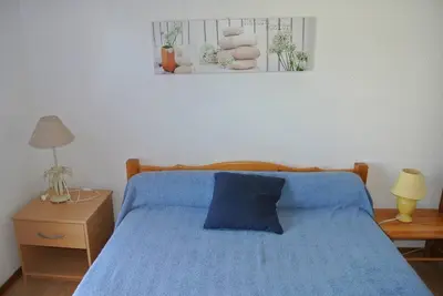 Un ou plusieurs lits dans un hébergement de l'établissement Biscarrosse Lac Navarrosse Duplex avec mezzanine classé 1 étoile