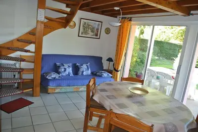 Coin salon dans l'établissement Biscarrosse Lac Navarrosse Duplex avec mezzanine classé 1 étoile