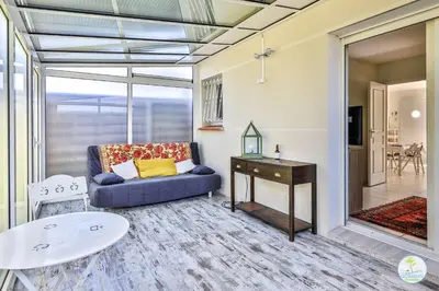 Coin salon dans l'établissement Biscarrosse bourg Duplex proche commerces 6 couchages