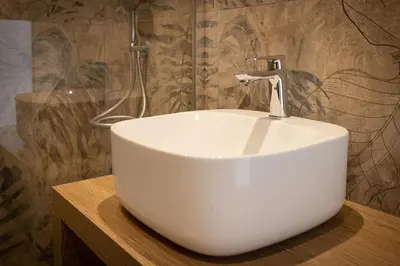 Salle de bains dans l'établissement Domaine Baruteau