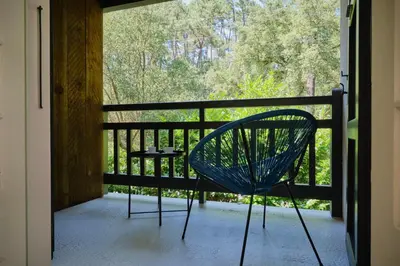 Balcon ou terrasse dans l'établissement Nid de Ruben, Villa Hostal Naou Hossegor Wifi Netflix Sauna