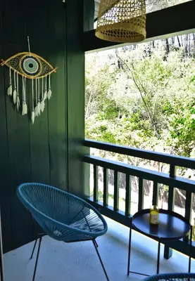 Balcon ou terrasse dans l'établissement Nid de Ruben, Villa Hostal Naou Hossegor Wifi Netflix Sauna