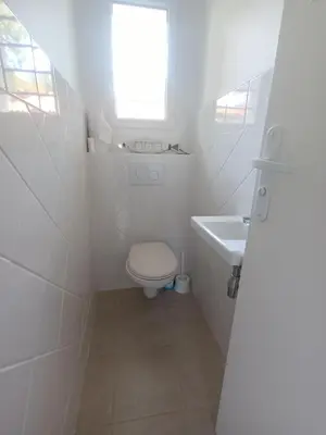 Salle de bains dans l'établissement Pyla-sur-mer maison 2 chambres et jardin - à 400m des plages