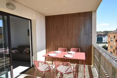 Balcon ou terrasse dans l'établissement Estacade - Capbreton en front de mer à deux pas de l'océan proche restaurants