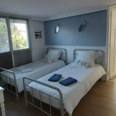 Un ou plusieurs lits dans un hébergement de l'établissement La Maison Tchanquée jusqu'à 12 personnes Jacuzzi privé