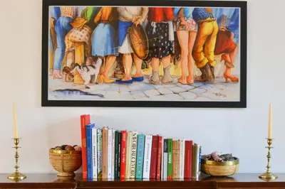 Bibliothèque dans le B&B/chambre d'hôtes