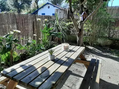 Jardin de l'établissement Maison confortable pour 4 à Soorts-Hossegor avec terrasse et parking - FR-1-239-929