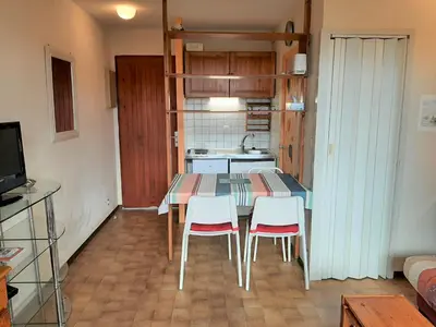 Cuisine ou kitchenette dans l'établissement Studio idéal proche plage et port, 3 pers - FR-1-239-930
