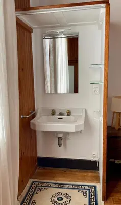 Salle de bains dans l'établissement Chaleureuse villa sur la dune