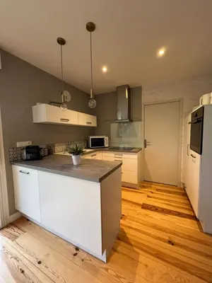 Cuisine ou kitchenette dans l'établissement Gîte Daletxea entre océan et montagne